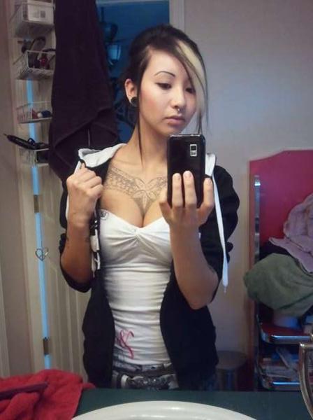 Ruby Renegade sexy mixed ethnicity asian emo babe.