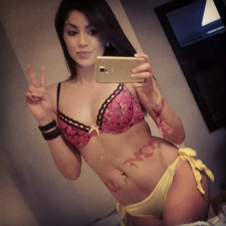 Beautiful amateur teen girlfriend Valeria selfie pics